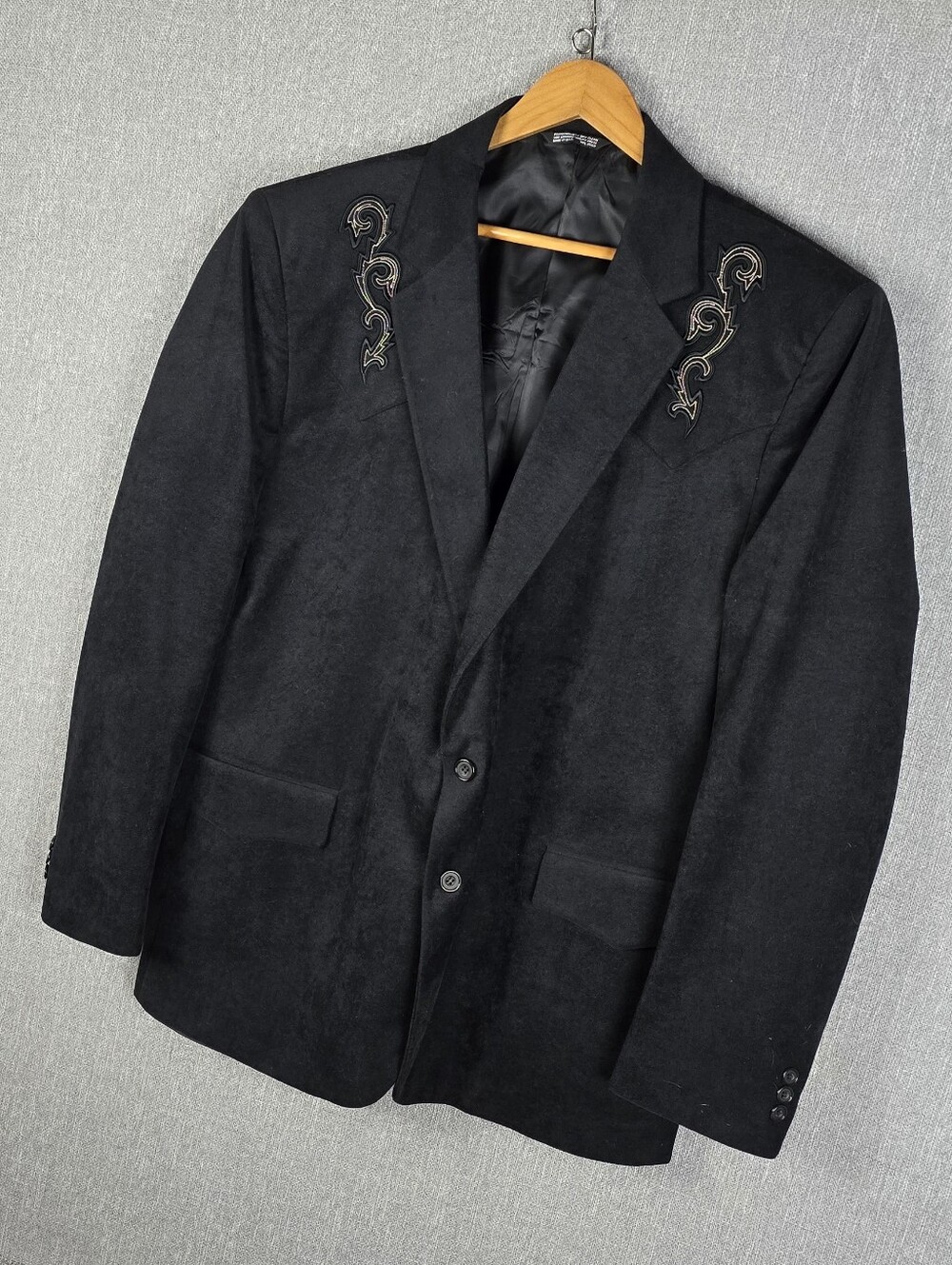 The Formal Sportsman By Marrara Black Western Blazzer Sports Coat 48L